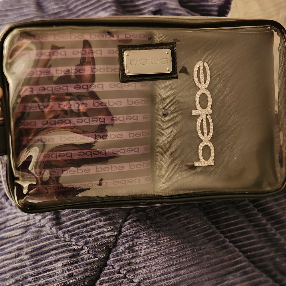 NEW Bebe Black Women's Cosmetic Bag- Large